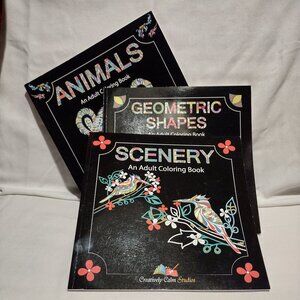 3 Adult Coloring Book Set